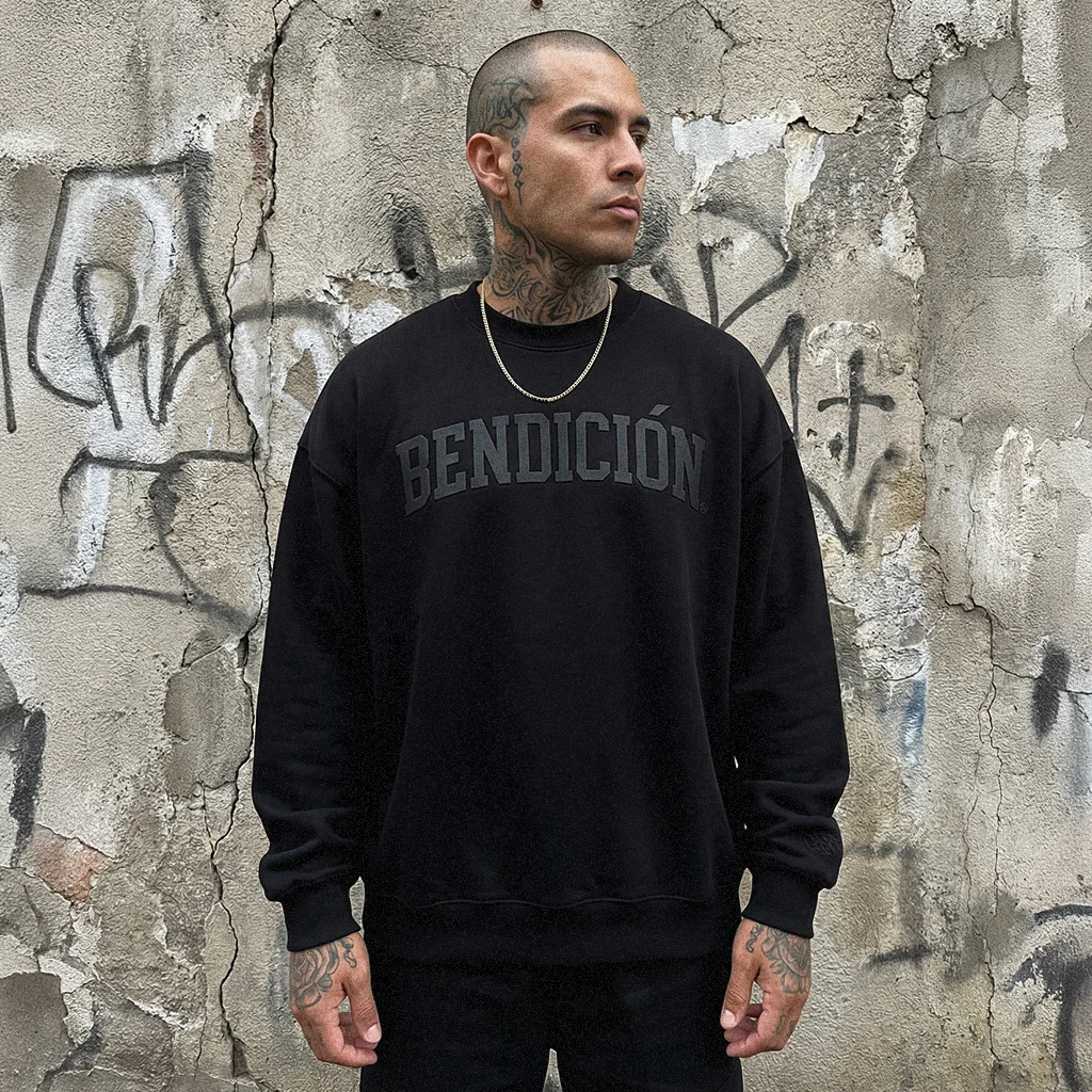 Bendicion - Black Oscuro Heavyweight Sweatshirt - Image 2