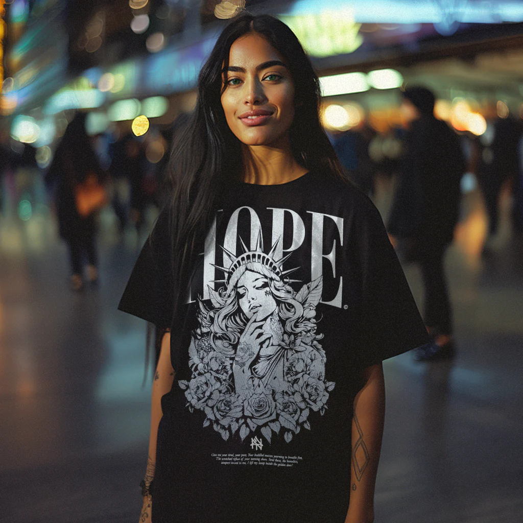 HOPE Statue of Liberty - Heavyweight T-Shirt - Image 7