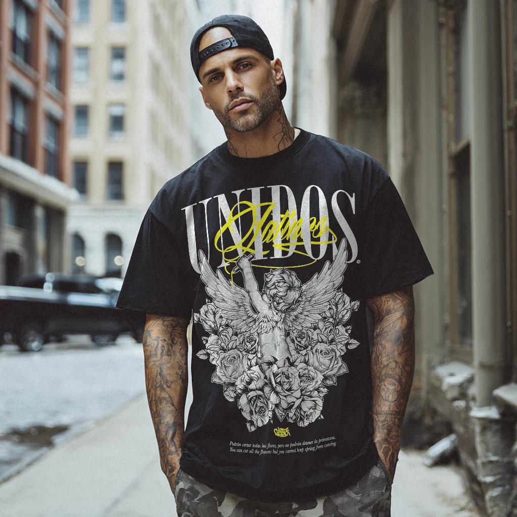 Latinos Unidos Cherub - Heavyweight T-Shirt - Image 2