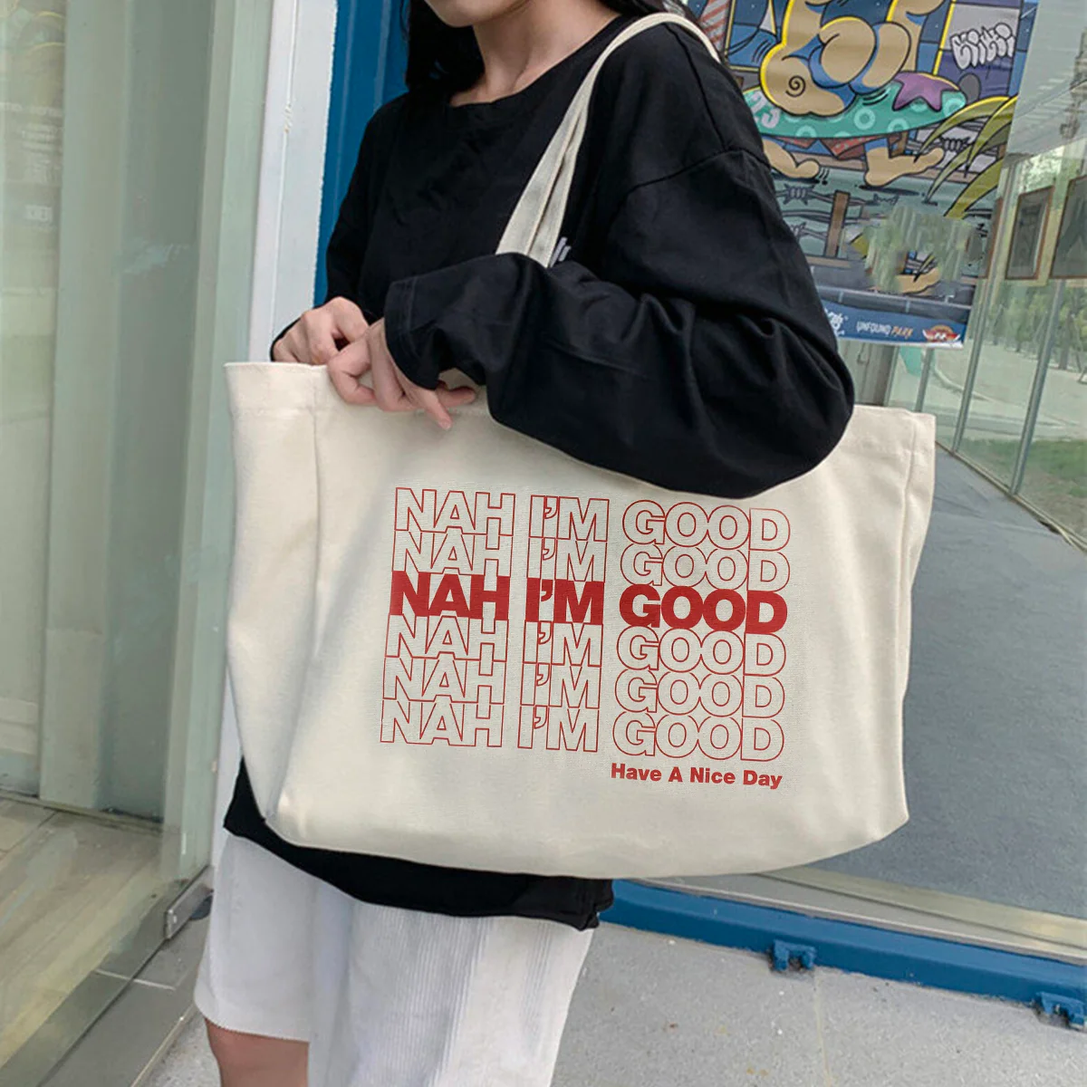 Nah I'm Good - X-Large Tote Bag - Image 4