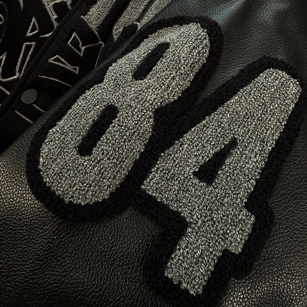 New York Forever - Black Varsity Leather Jacket - Image 5