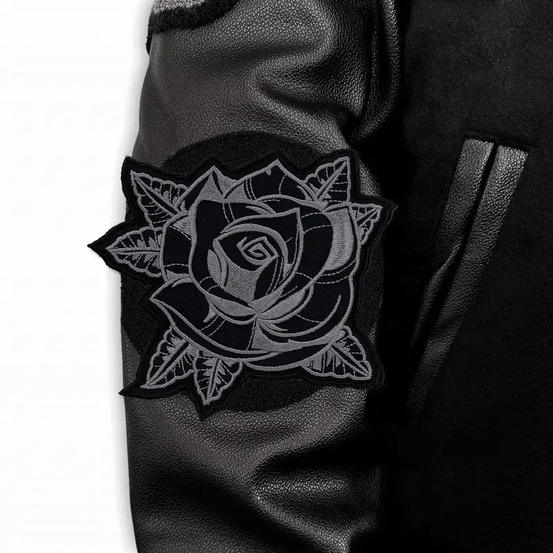 New York Forever - Black Varsity Leather Jacket - Image 6