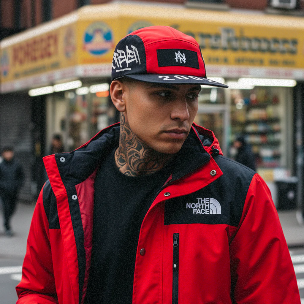 NY Hometown Logo 2002 - Reversible 5-Panel Hat - Image 2