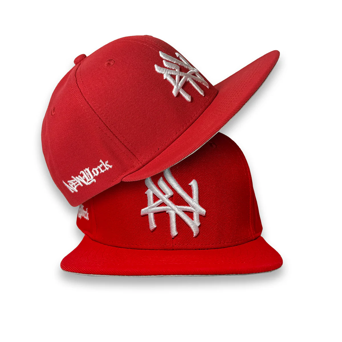 NY Hometown Logo - Big Apple Red Snapback Hat