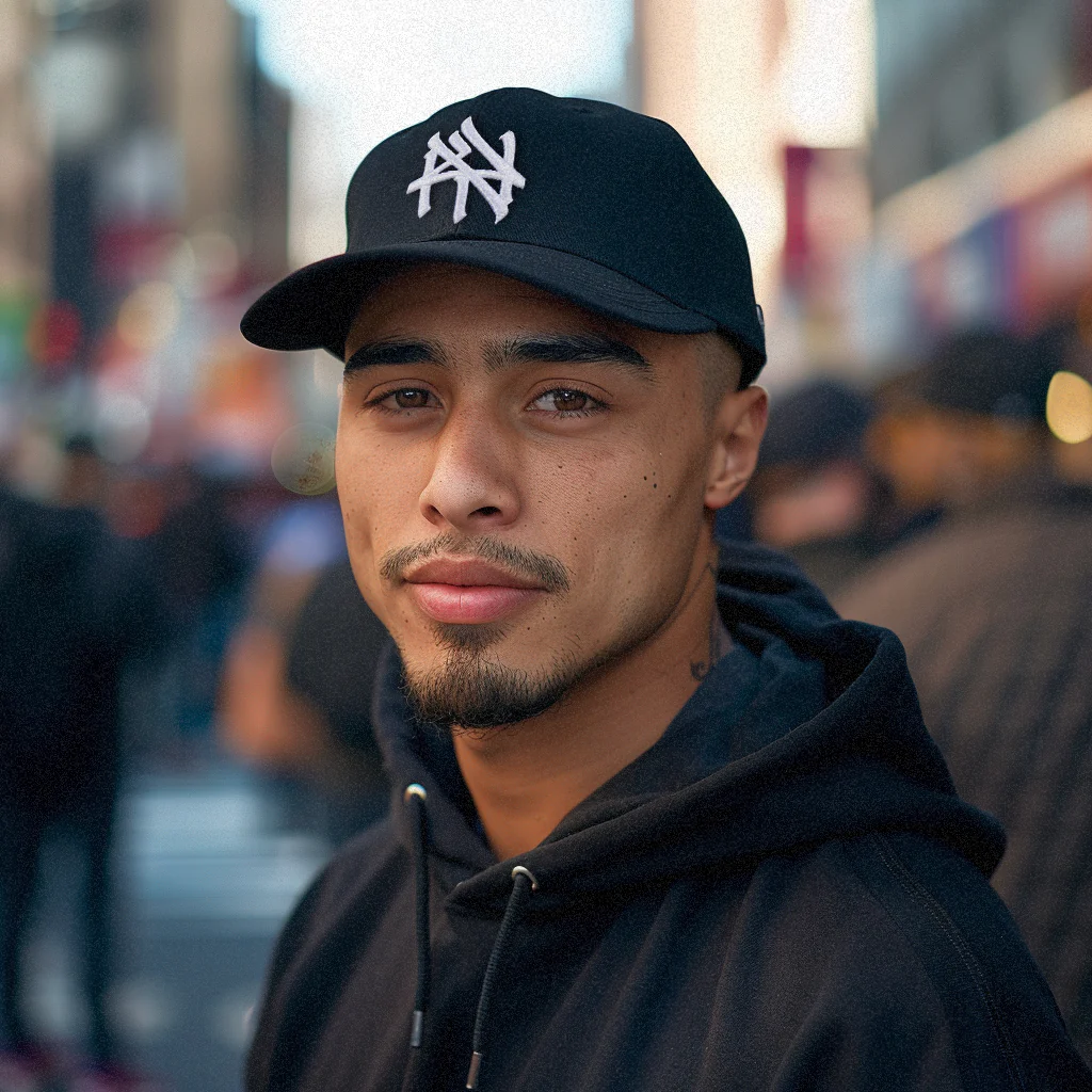 NY Hometown Logo - Black and White Dad Hat - Image 4