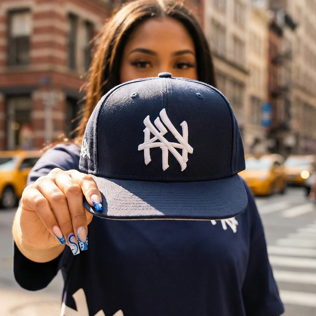 NY Hometown Logo - Concourse Navy Blue Snapback Hat - Image 6