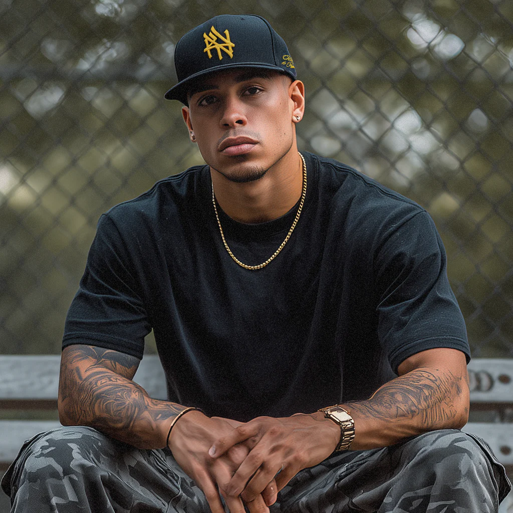 NY Hometown Logo - Shaolin Yellow Snapback Hat - Image 6