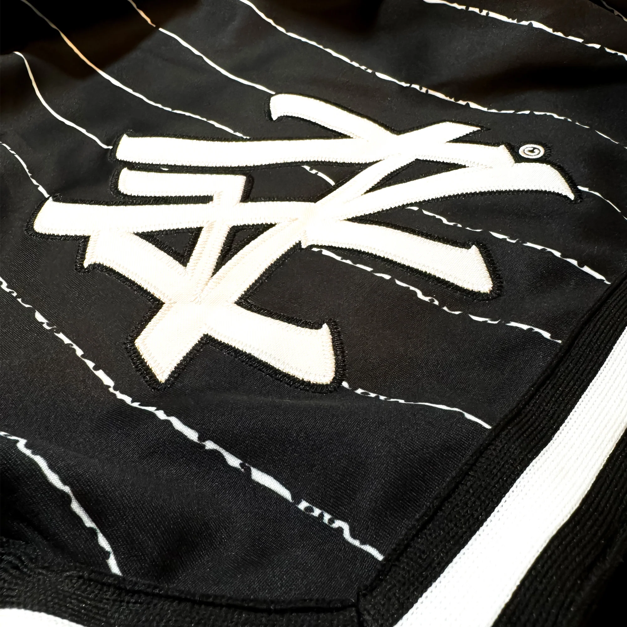 NY Hometown - Pinstripe Activewear Shorts - Image 3