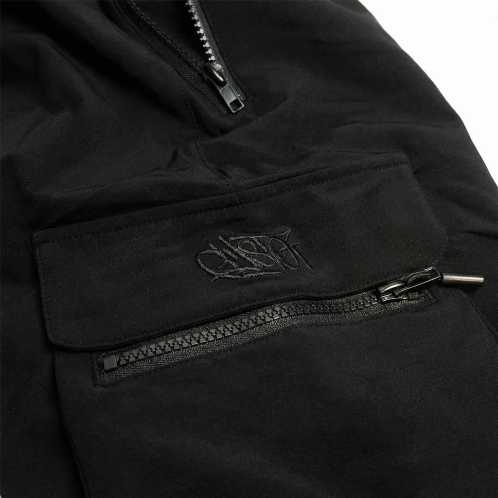 NY Street Tech v1 - Black Techwear Cargo Pants - Image 5