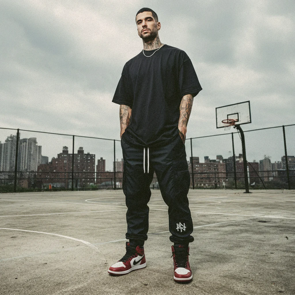 NY Street Tech v1 - Black Techwear Cargo Pants - Image 9
