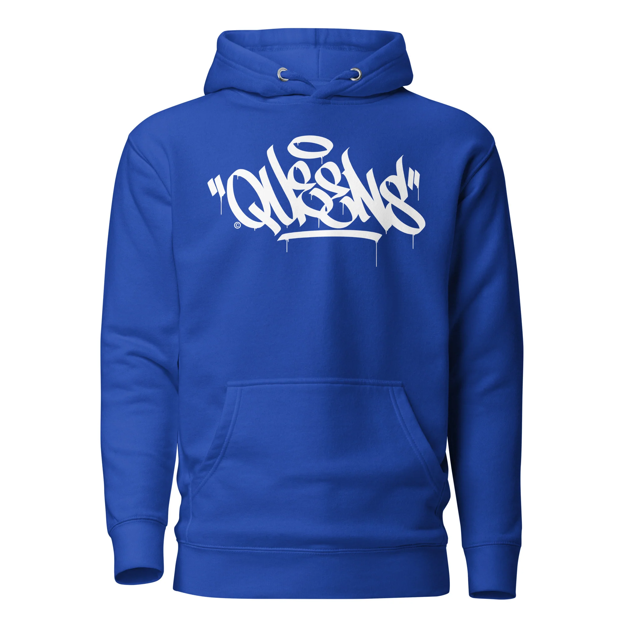 "Queens" Graffiti Handstyle - Premium Unisex Hoodie - Image 3